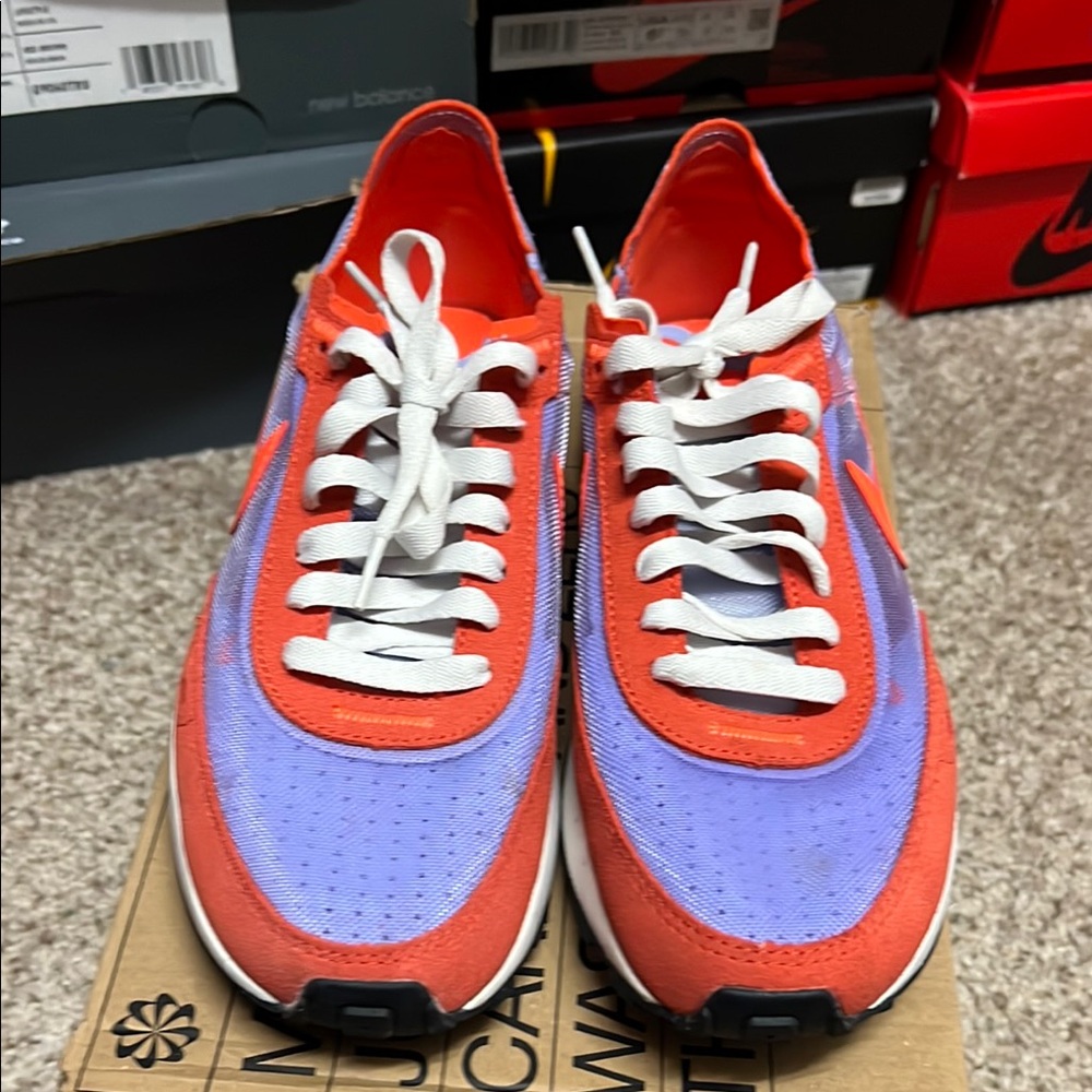 Nike Waffle Race Crater Red and Purple Sneakers
